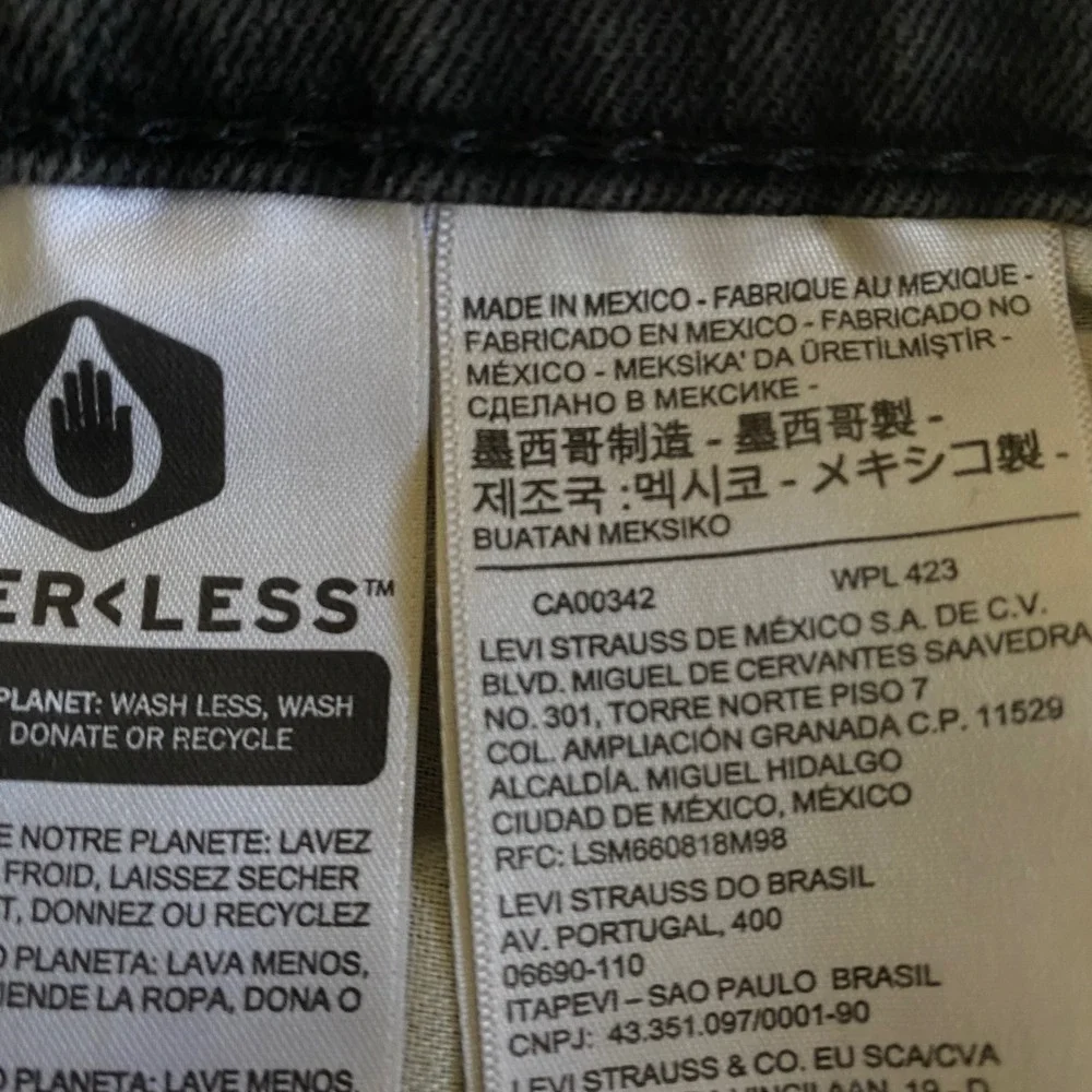 Levi's 511 Slim Fit Jeans Mens 32x30 Washed Black Denim